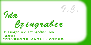 ida czingraber business card